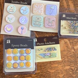 Recollections Pastel and Yellow Kids Craft Brads Set